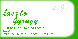 laszlo gyongy business card