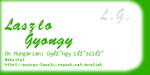 laszlo gyongy business card